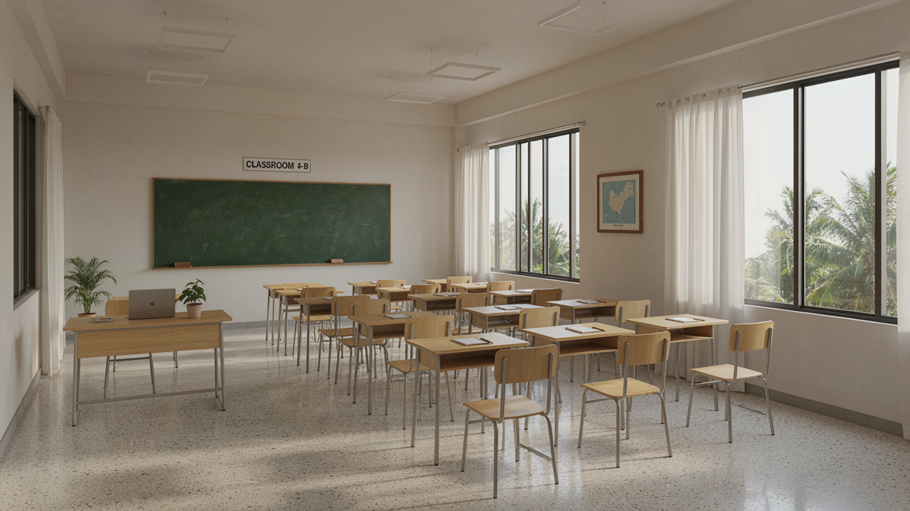 Educational furniture for a modern school classroom in Kerala